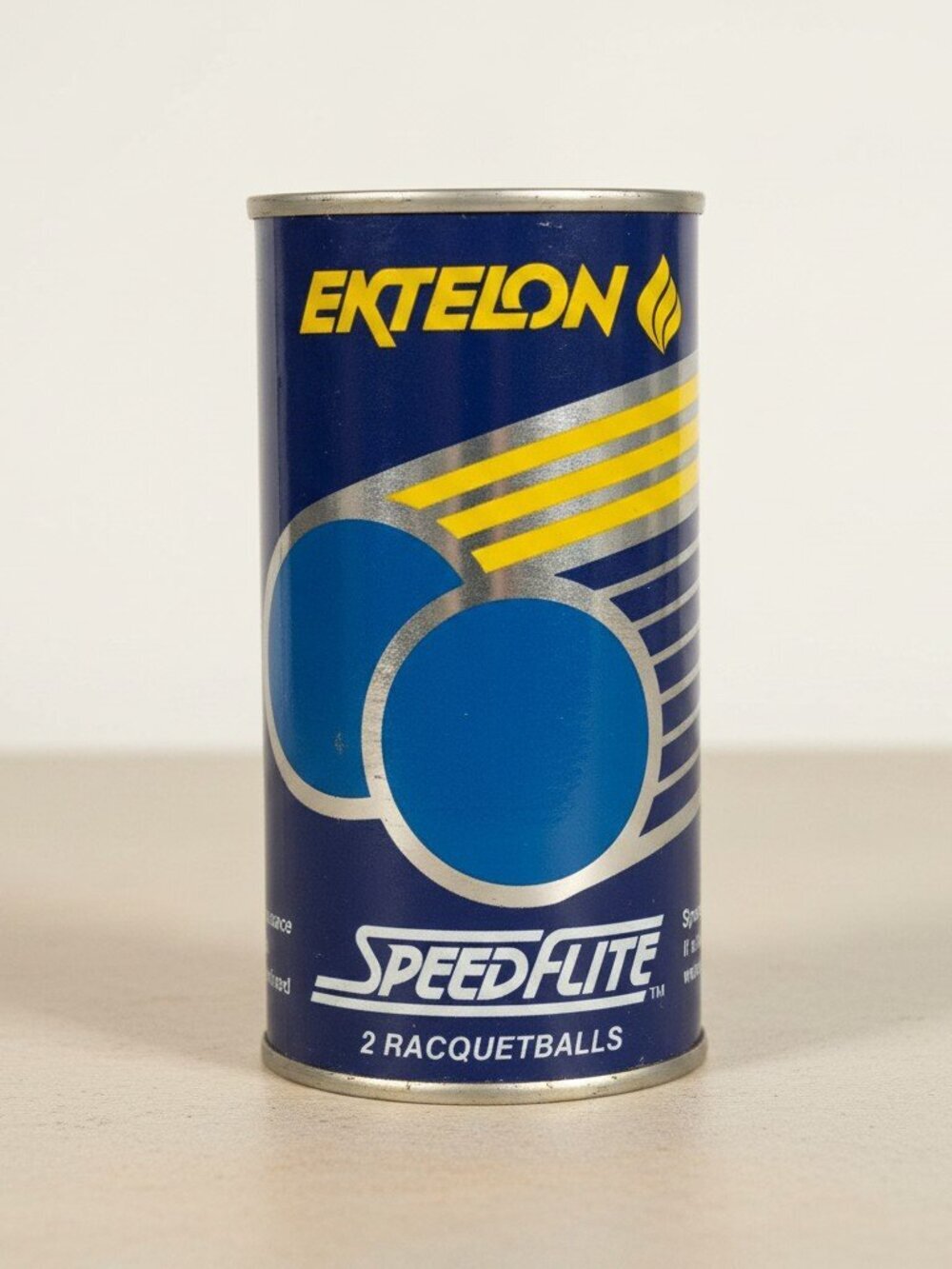 VINTAGE EKTELON can of Ektelon Speedflite Vintage Racquetballs - damaged see pic